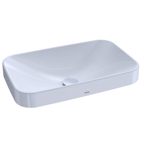 TOTO Arvina™ Cotton White Vitreous China Rectangular VesselBathroom Sink with Overflow & Reviews